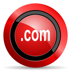 com red glossy web icon
