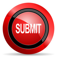 submit red glossy web icon