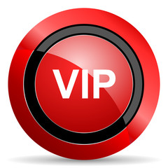 vip red glossy web icon