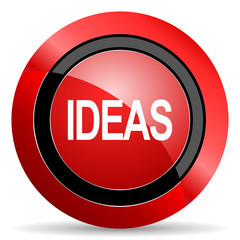 ideas red glossy web icon