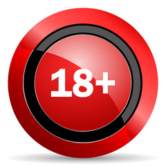 adults red glossy web icon
