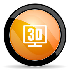 3d display orange icon