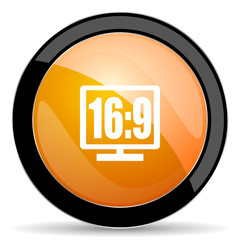 16 9 display orange icon