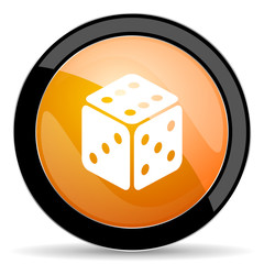 casino orange icon hazard sign