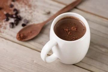 Foto op Plexiglas Chocolade warme chocolademelk