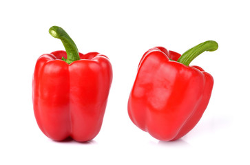 sweet red pepper isolated on white background