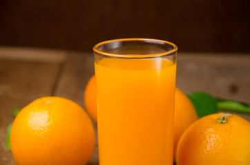 Orange fruit and juice