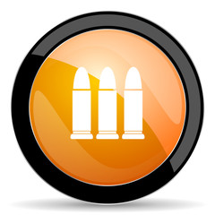 ammunition orange icon weapoon sign