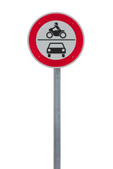 Verbot für Krafträder, auch mit Beiwagen, Kleinkrafträder und Mofas sowie für Kraftwagen und sonstige mehrspurige Kraftfahrzeuge. 