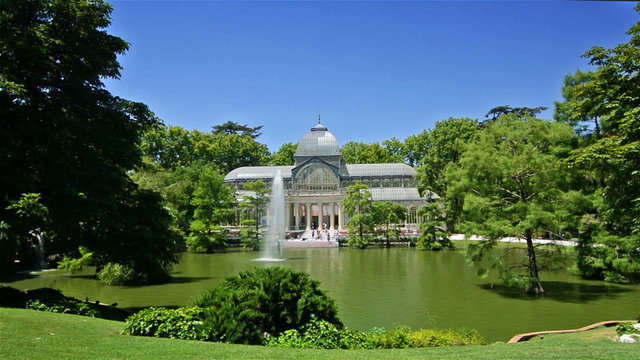 Madrid, Spain. July 2015. Crystal Palace in El Retiro park
