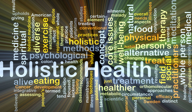 Holistic Health Background Concept Glowing