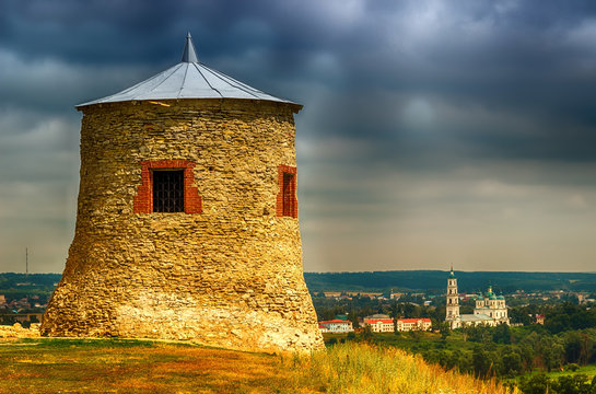 Stone watchtower Damn Elabuga settlement of Tatarstan, Russia