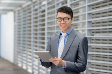 Businessman with a tablet