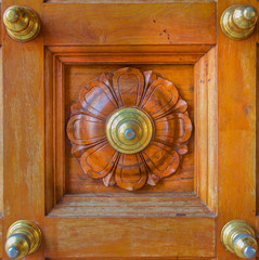 Wooden door ornament