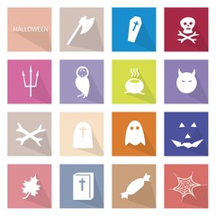 Illustration Collection of 16 Halloween Festival Icons