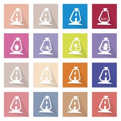 Assorted of 16 Happy Halloween Flat Icons