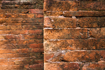 red brick wall texture vintage background