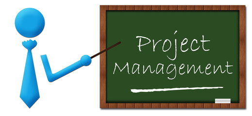 Project Management Human With Greenboard 