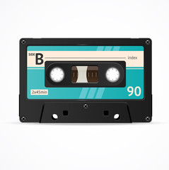  Blue Cassette Tape isolated