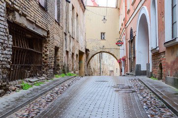 Vilnius. The narrow streets of the Old Town