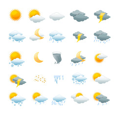  weather icon set - obrazy, fototapety, plakaty