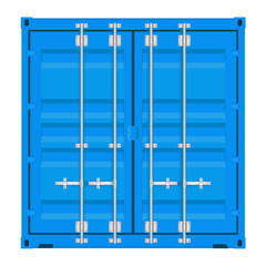Blue Shipping container.