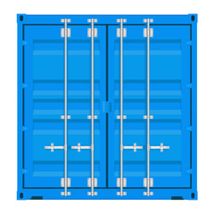 Blue Shipping container.