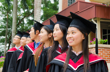 Asian university graduates