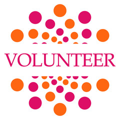 Volunteer Pink Orange Dots 