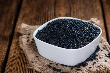 Some Black Lentils (close-up shot)