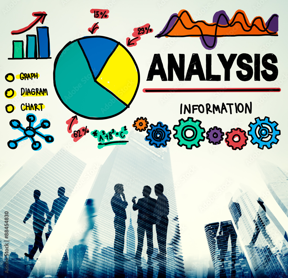 Aufkleber analysis analytics analyze data information statistics concept