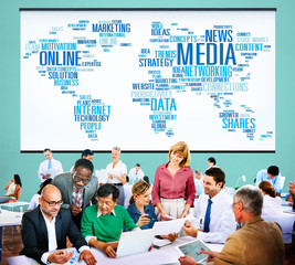 Media Social Media Network Technology Online Concept