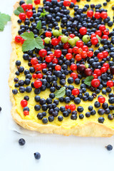 tart with wild berries