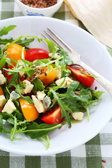 fresh salad with tomatoes slice