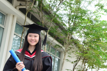 Asian university graduate