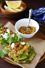 green zucchini fritters