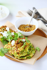 zucchini pancakes with cheese