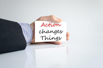 Action change things Text Concept