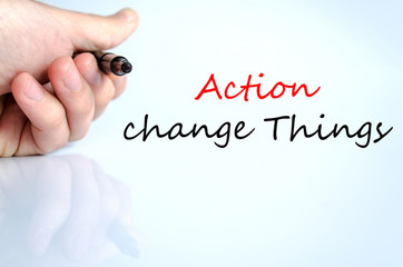 Action change things Text Concept