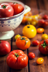 Various colorful tomatoes