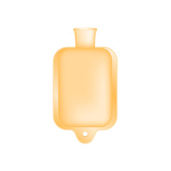 Hot water bottle in light orange design 