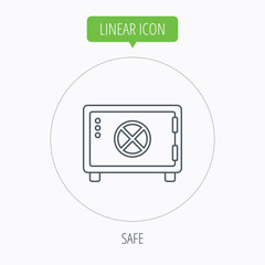 Safe icon. Money deposit sign.