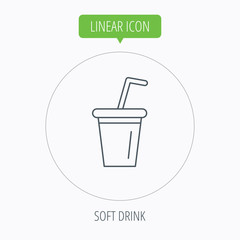 Soft drink icon. Soda sign.