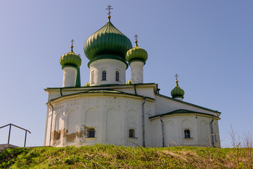 Fototapeta na wymiar The Church of St John the Baptist, Old Ladoga, Volkhov district, Leningrad region, Russia.
