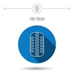 Tire tread icon. Car wheel sign.