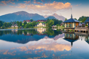 Colorful summer morning on the Grundlsee