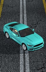 Fototapeta premium Sports Car on street top view
