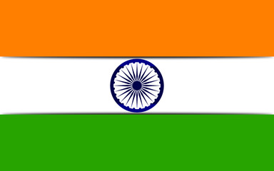Indian Tri Color Flag with Ashoka Chakra