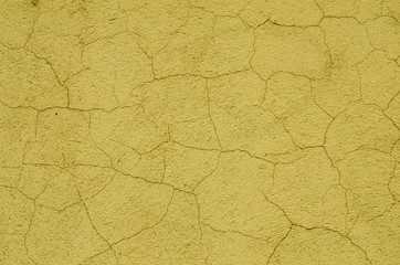 yellow cracked wall background texture