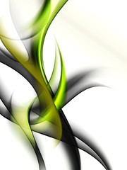 abstraction green wave composition